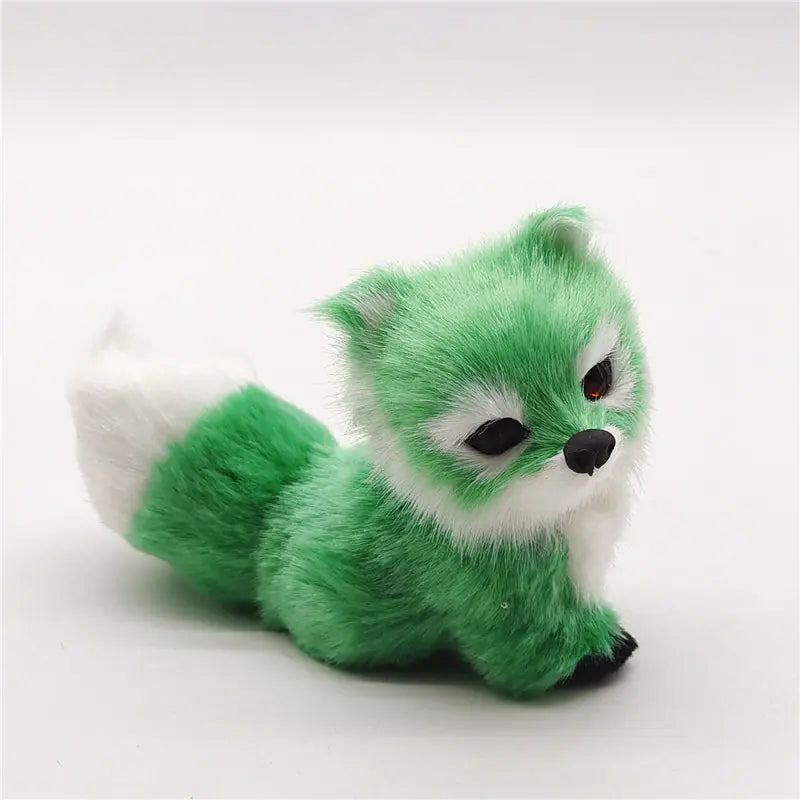 Realistic Fox Figurines - Blue, Pink & Sleeping Variants