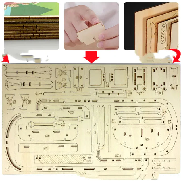 DIY Wooden 3D Camper Puzzle