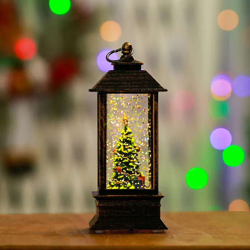 Christmas Decor Snowman Water Phone Booth Light Up Piece