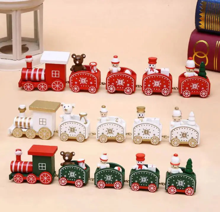 Christmas Wooden Train Ornament – Festive Holiday Decoration