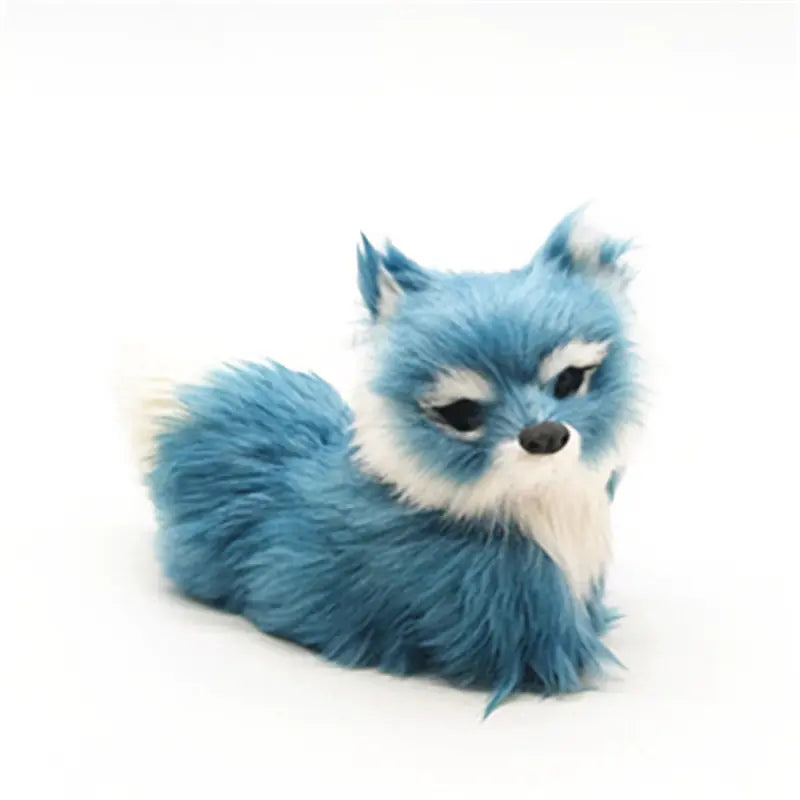 Realistic Fox Figurines - Blue, Pink & Sleeping Variants