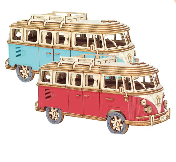 DIY Wooden 3D Camper Puzzle