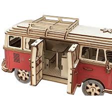 DIY Wooden 3D Camper Puzzle
