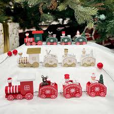Christmas Wooden Train Ornament – Festive Holiday Decoration