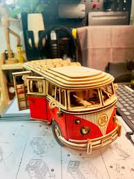 DIY Wooden 3D Camper Puzzle