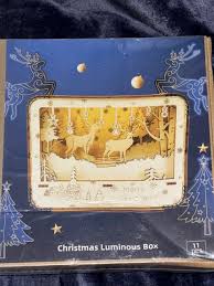 3D Wooden LED Christmas Night Light Puzzle