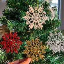 Glitter Snowflake Set for Christmas 10cm( 24 Piece)