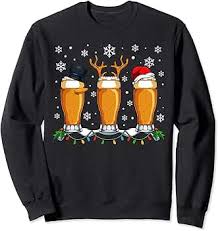 Men’s Christmas T-Shirt – Funny Long Sleeve Holiday Tee, XL, Black