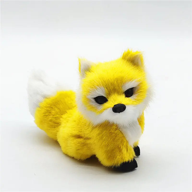 Realistic Fox Figurines - Blue, Pink & Sleeping Variants