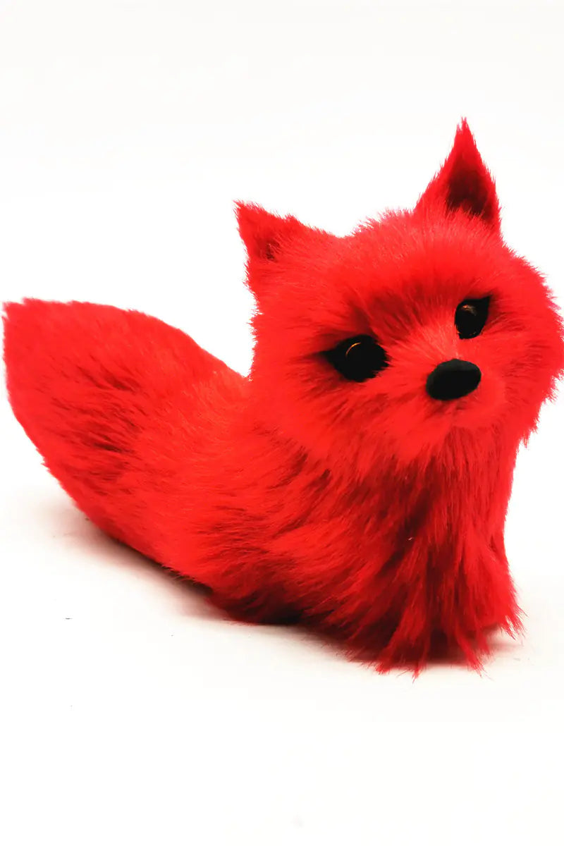 Realistic Fox Figurines - Blue, Pink & Sleeping Variants