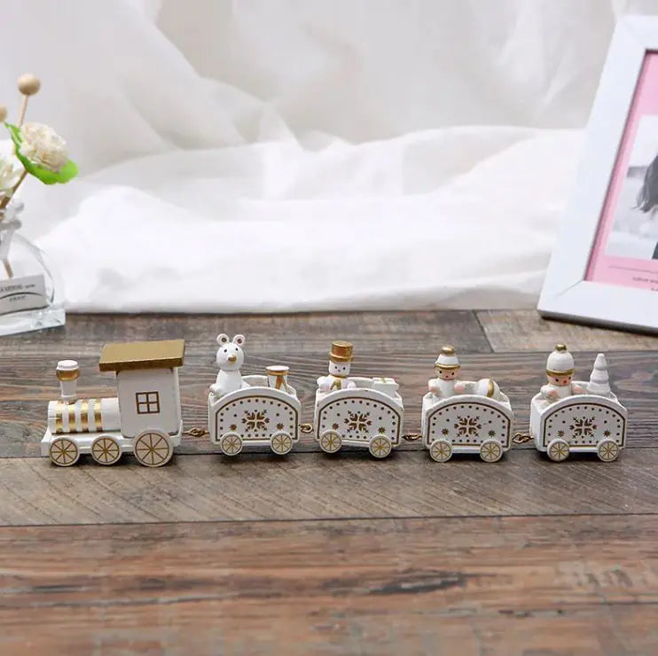 Christmas Wooden Train Ornament – Festive Holiday Decoration