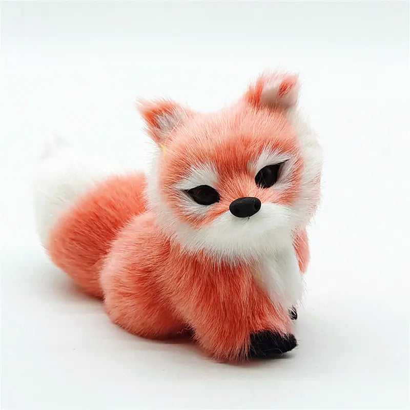 Realistic Fox Figurines - Blue, Pink & Sleeping Variants
