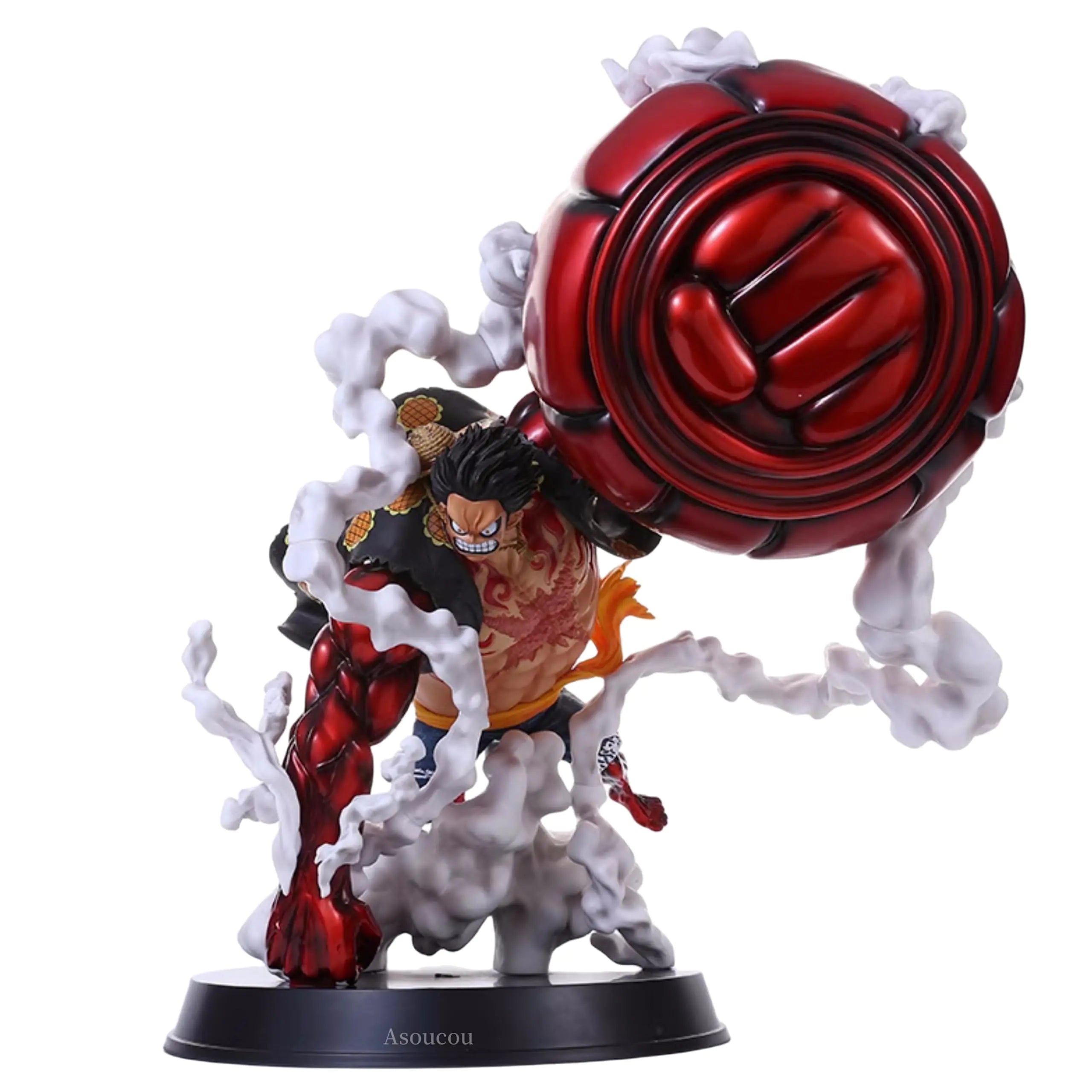 Monkey D. Luffy Gear 4 Action Figure – Realistic Anime Statue | One Piece Collectible Model Ornament